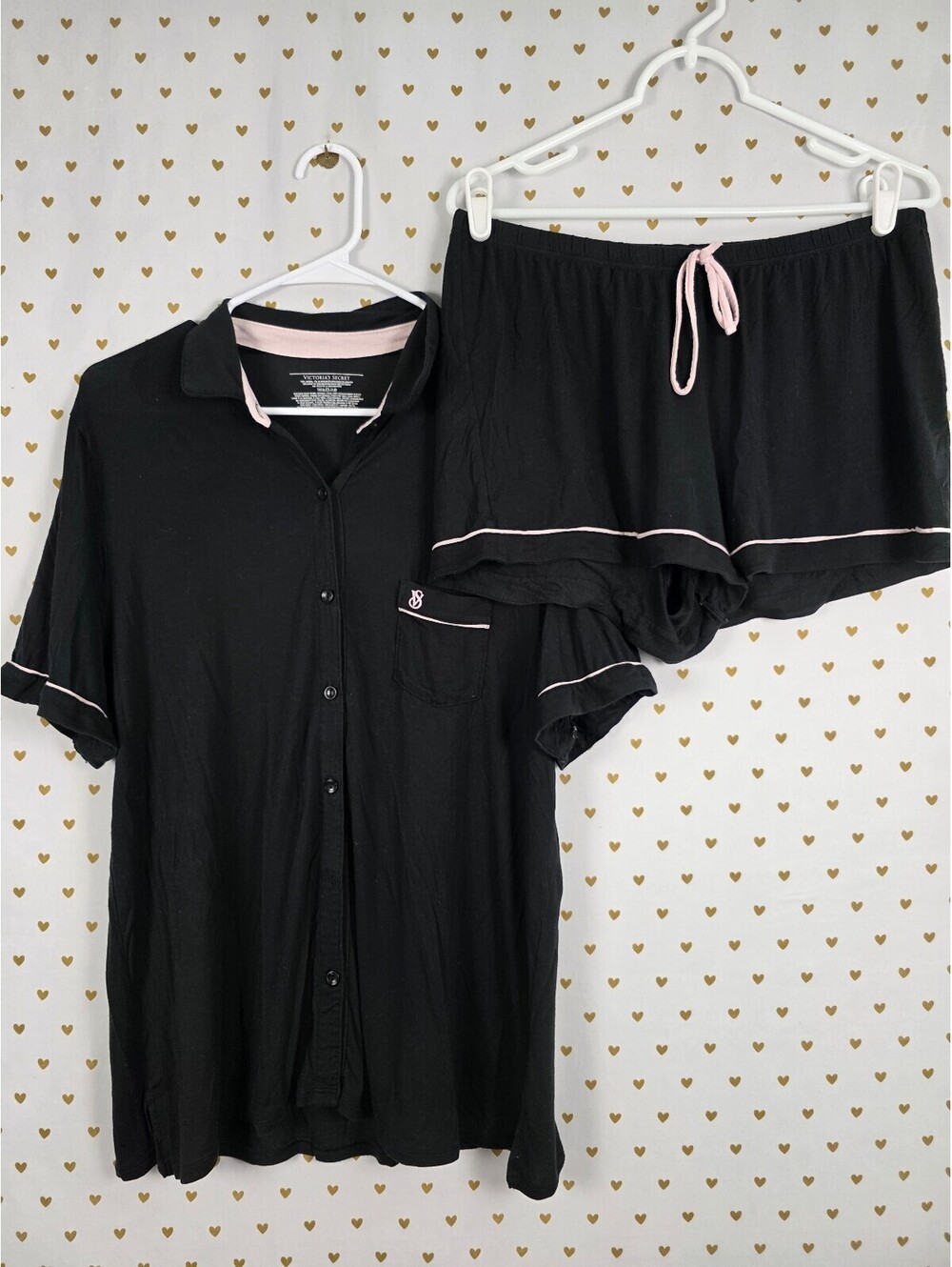 Victorias Secret Super Soft Sleep Set 2pc Shirt Shorts Large